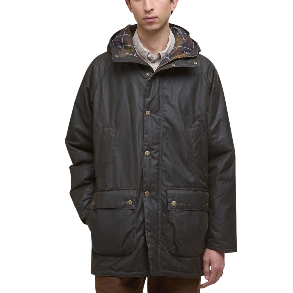 Barbour Grüner Baumwollparka