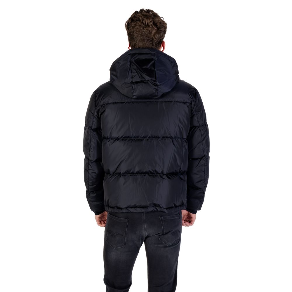 Armani Exchange Blauer Mantel aus Polyamid