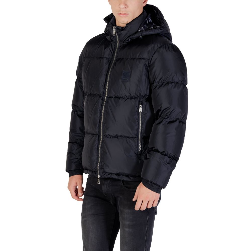 Armani Exchange Blauer Mantel aus Polyamid