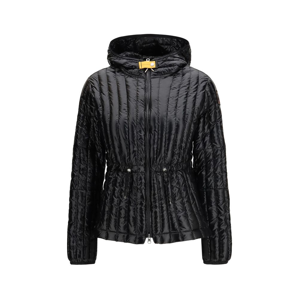 Parajumpers Schwarze Nylon-Jacke in voller Länge
