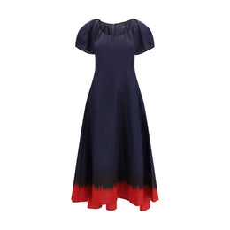 Tory Burch Blaues Viskose-Freizeitkleid
