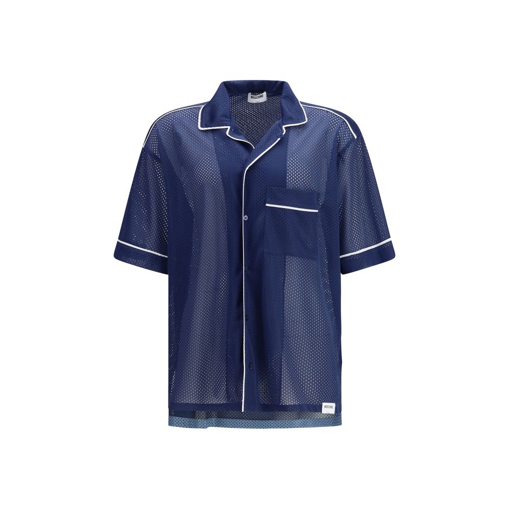 Moschino Blaues Polyester-Sportswear-Oberteil