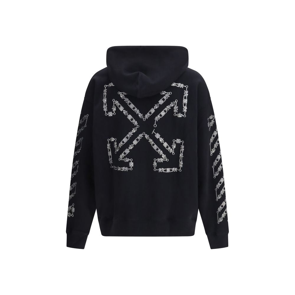 Off-White Schwarzer Baumwoll-Sweatshirt