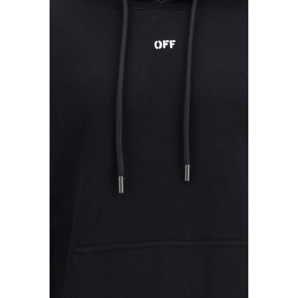 Off-White Schwarzer Baumwoll-Sweatshirt
