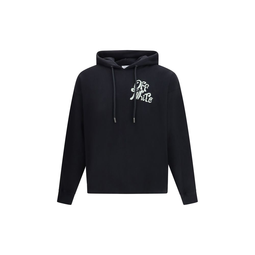 Off-White Schwarzer Baumwoll-Sweatshirt