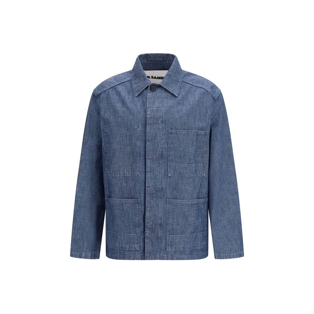 Jil Sander Blaue Jeansjacke aus Baumwolle