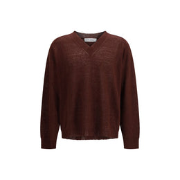 Our Legacy Weinrotes Leinen-Sweatshirt