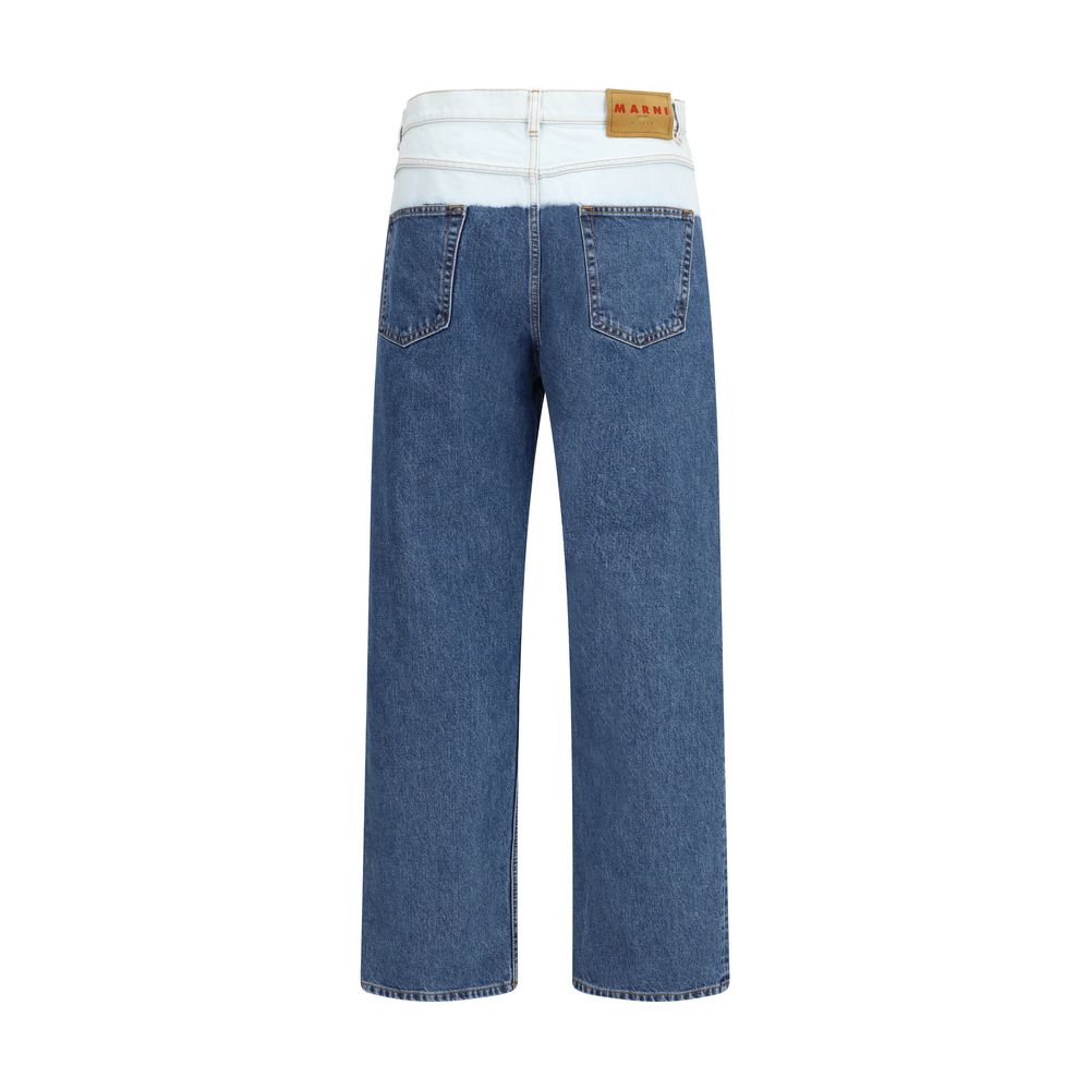 Marni Blaue Jeans aus Baumwolle im geraden Schnitt