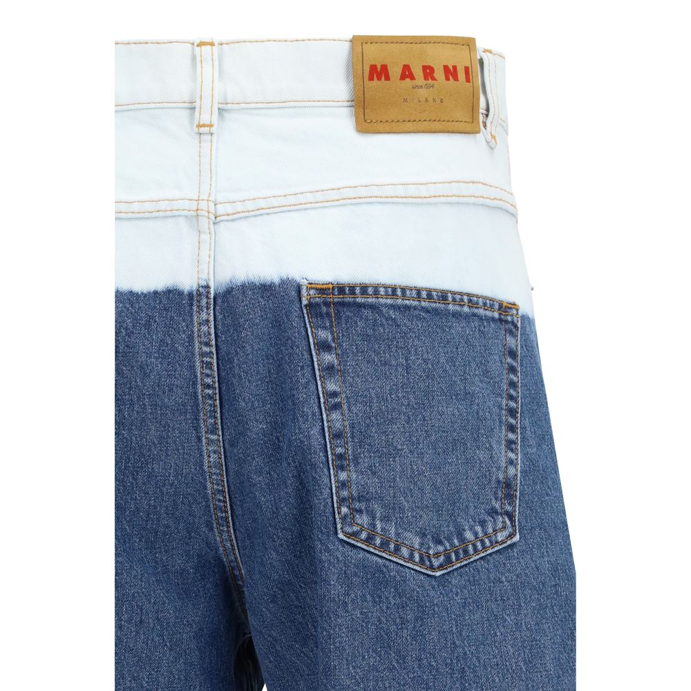 Marni Blaue Jeans aus Baumwolle im geraden Schnitt