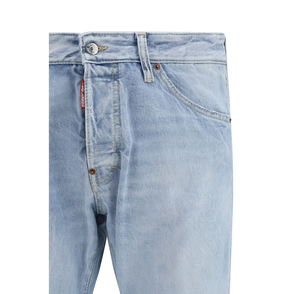 Dsquared² Blaue Jeans aus Baumwolle im geraden Schnitt