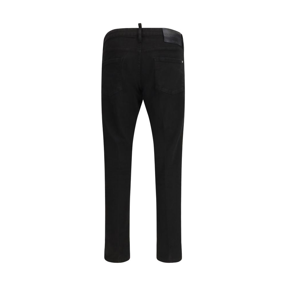 Dsquared² Schwarze Baumwoll-Jeans im Slim Fit
