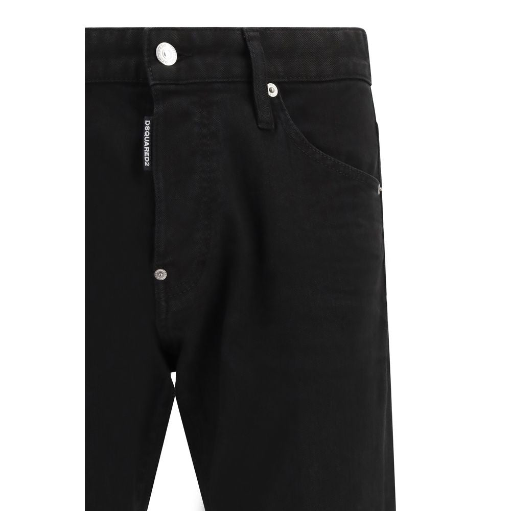 Dsquared² Schwarze Baumwoll-Jeans im Slim Fit