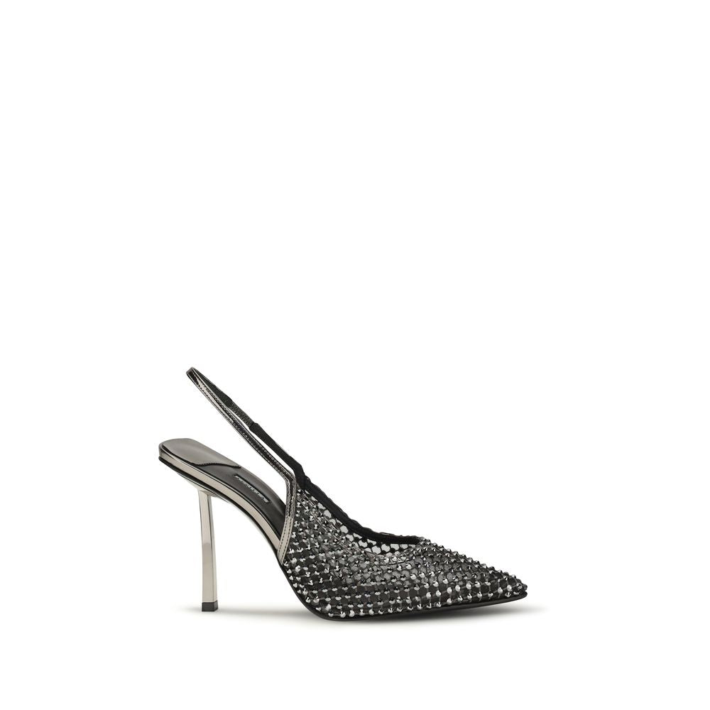LE SILLA Schwarze Pumps aus Nylon mit hohem Absatz