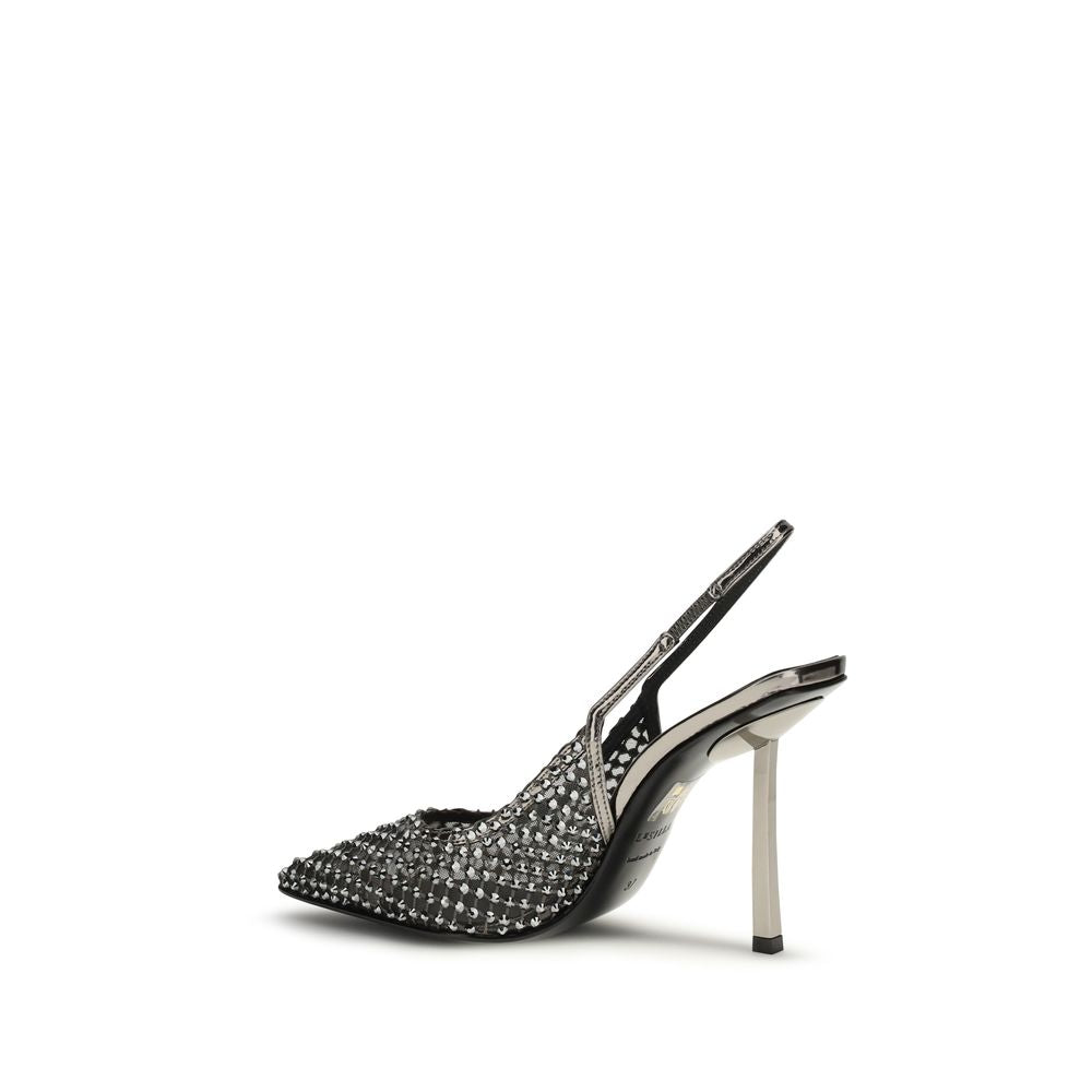 LE SILLA Schwarze Pumps aus Nylon mit hohem Absatz