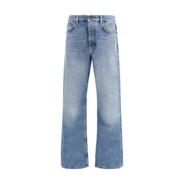 Off-White Blaue Baumwolljeans im Relaxed Fit