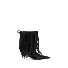Balenciaga Schwarze Ankle Boots aus Kalbsleder Bos Taurus
