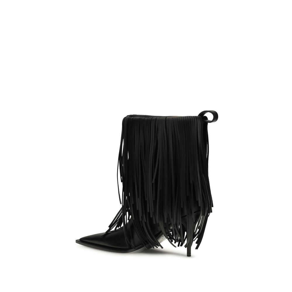 Balenciaga Schwarze Ankle Boots aus Kalbsleder Bos Taurus