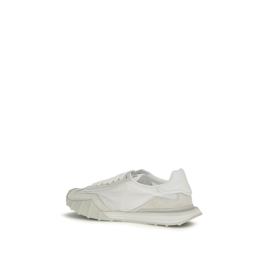 Dolce & Gabbana Weiße Kalbsleder Bos Taurus Athletic Sneaker