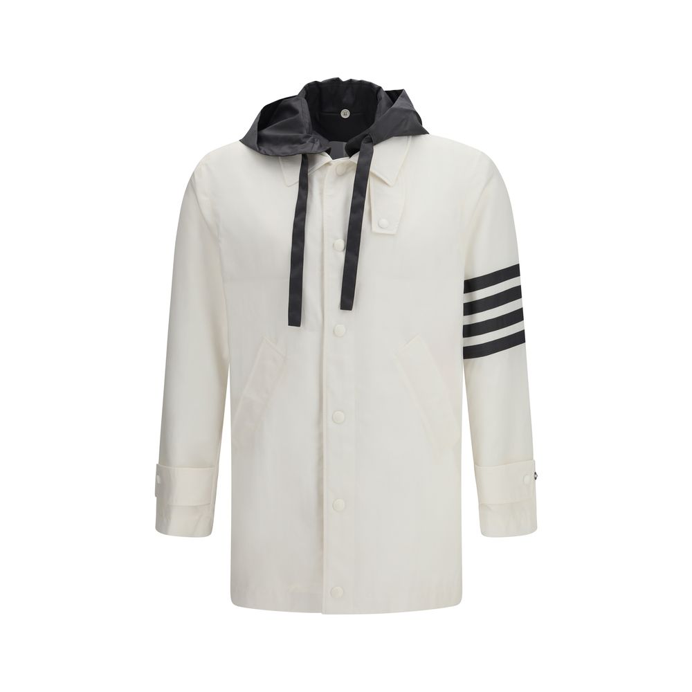 Thom Browne Weißes Sweatshirt aus Polyamid