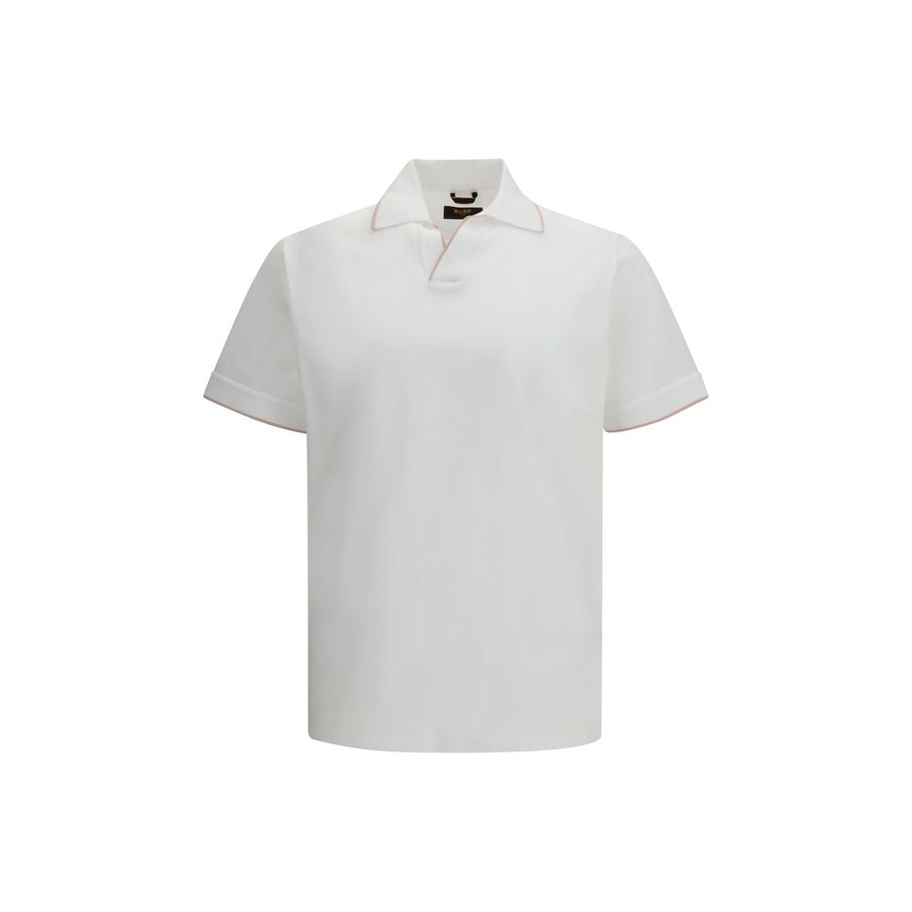 MooRER Weißes Poloshirt aus Baumwolle