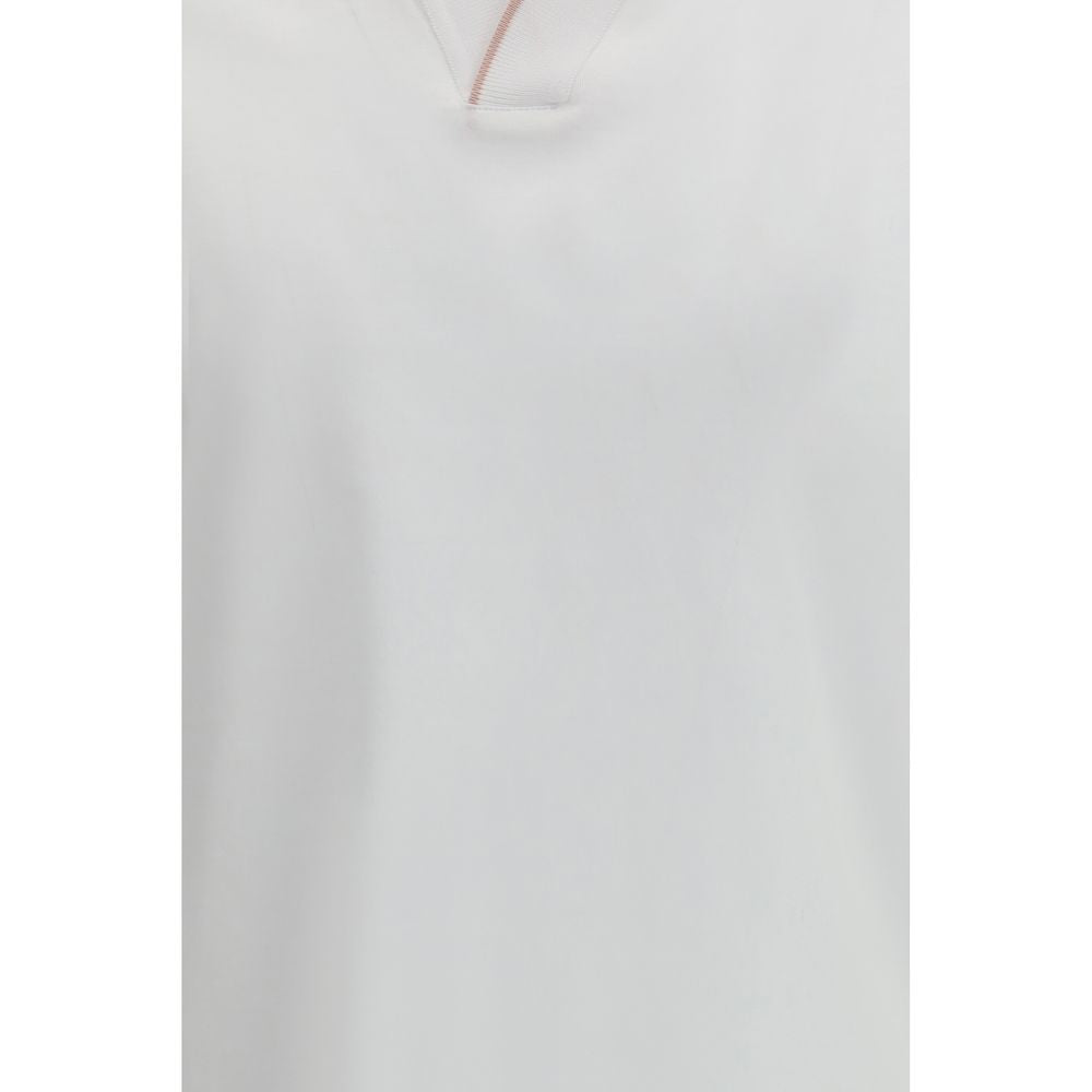 MooRER Weißes Poloshirt aus Baumwolle