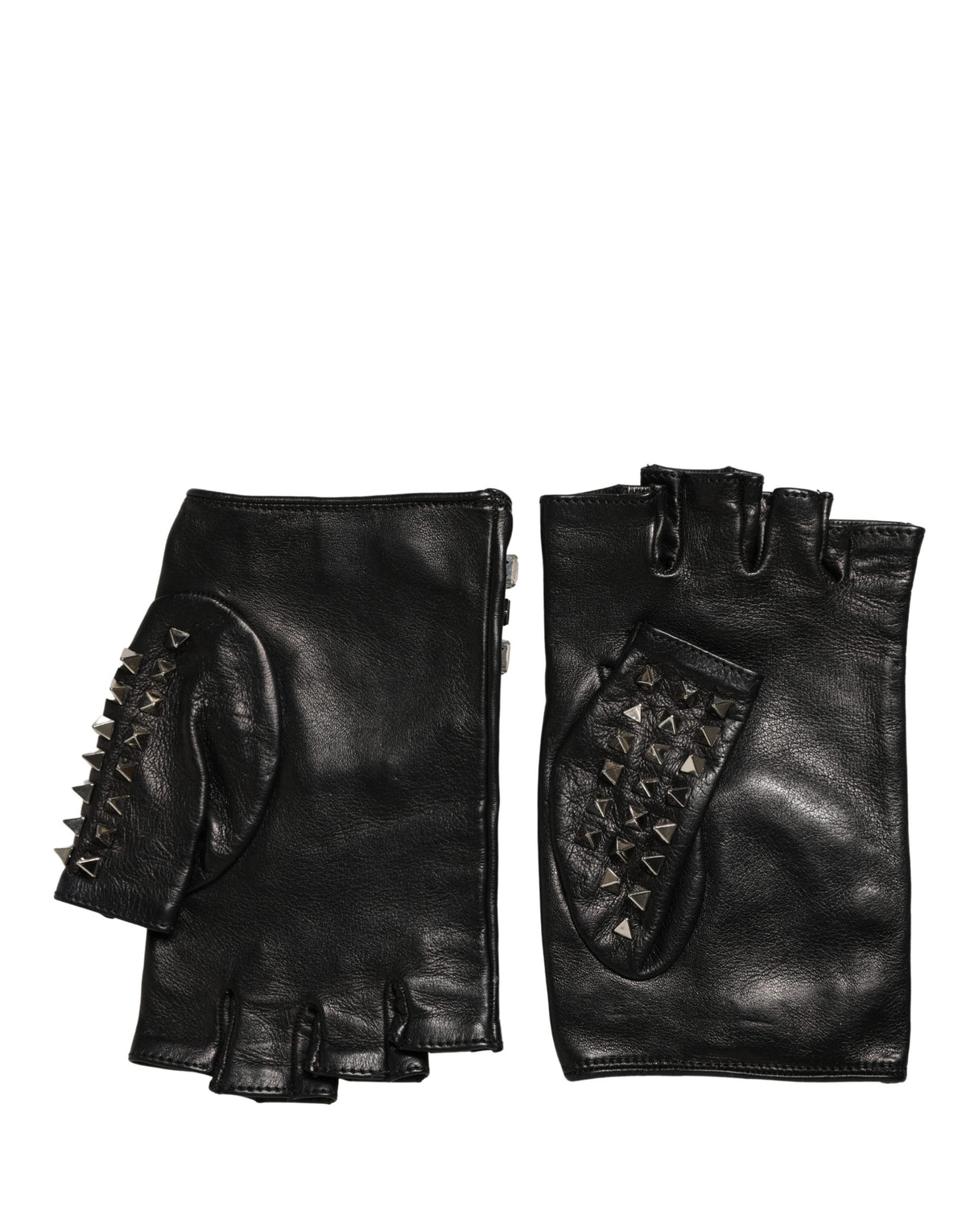 Dolce & Gabbana Schwarze bestickte Fausthandschuhe für Damen, Handgelenklänge