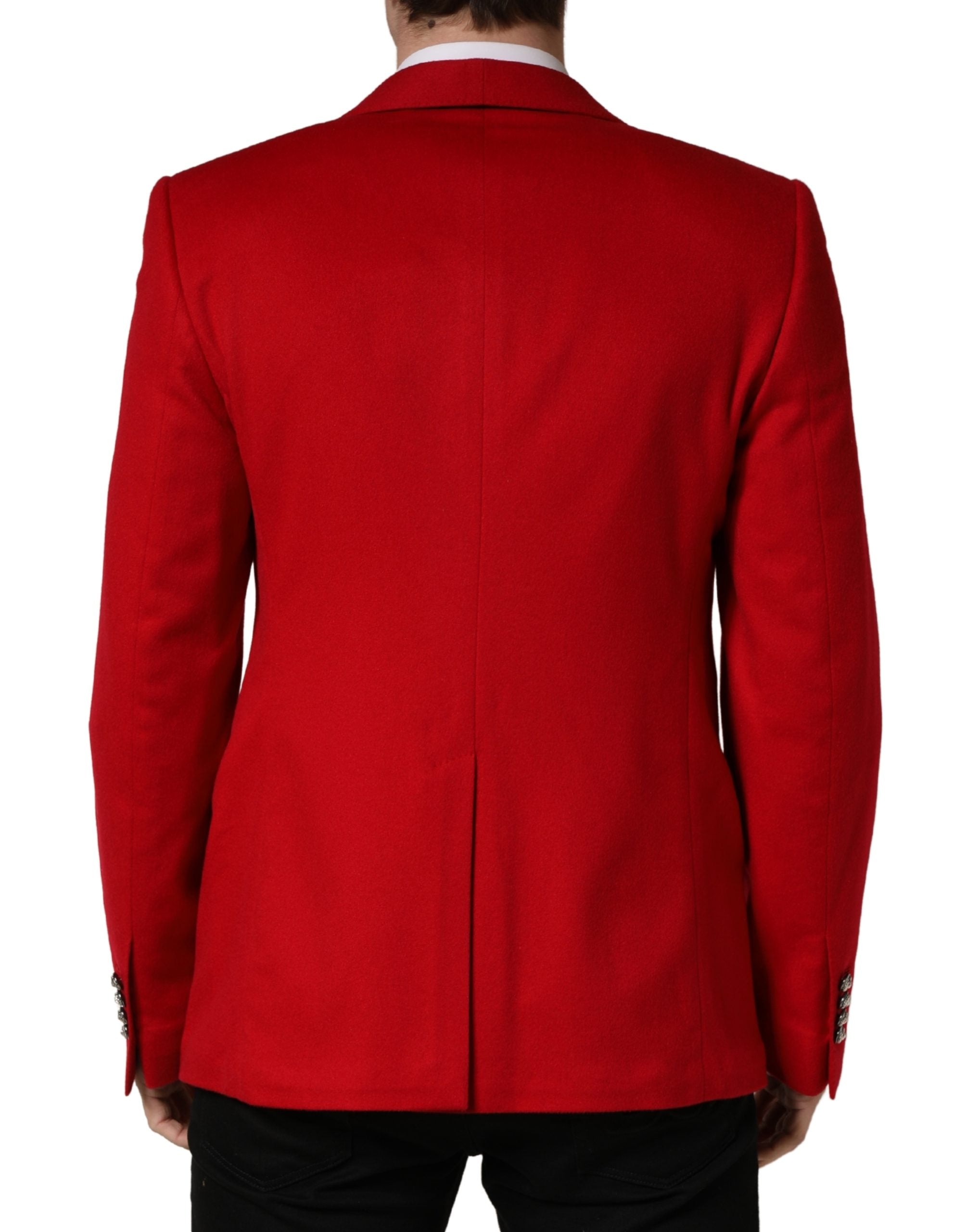 Dolce & Gabbana Roter Kaschmir-Sakko mit einem Knopf