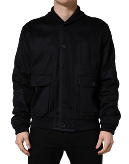 Dolce & Gabbana Schwarze Strickjacke aus Kaschmir mit Knöpfen