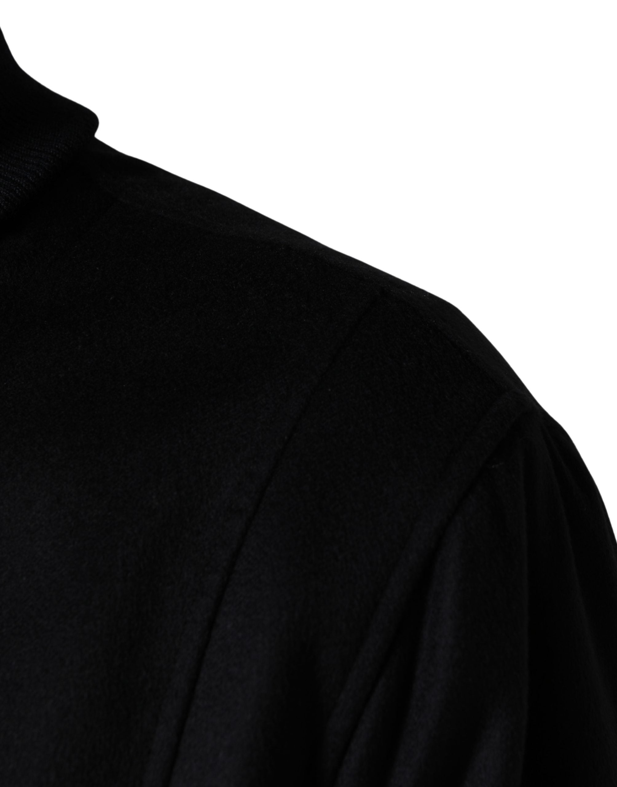 Dolce & Gabbana Schwarze Strickjacke aus Kaschmir mit Knöpfen