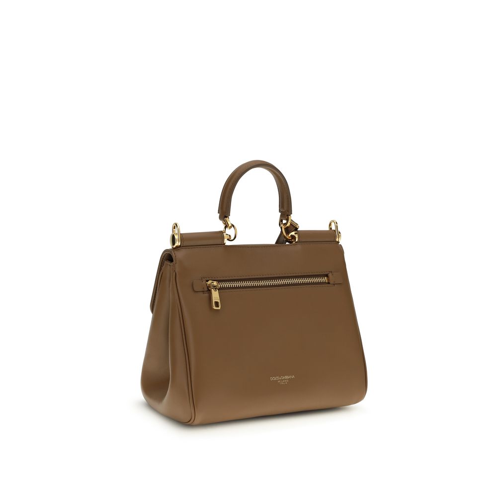 Dolce & Gabbana Braune Kalbsleder Bos Taurus Schultertasche