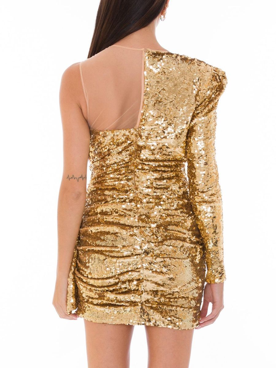 Elisabetta Franchi Kurzes Zweifarben-Kleid aus Polyamid