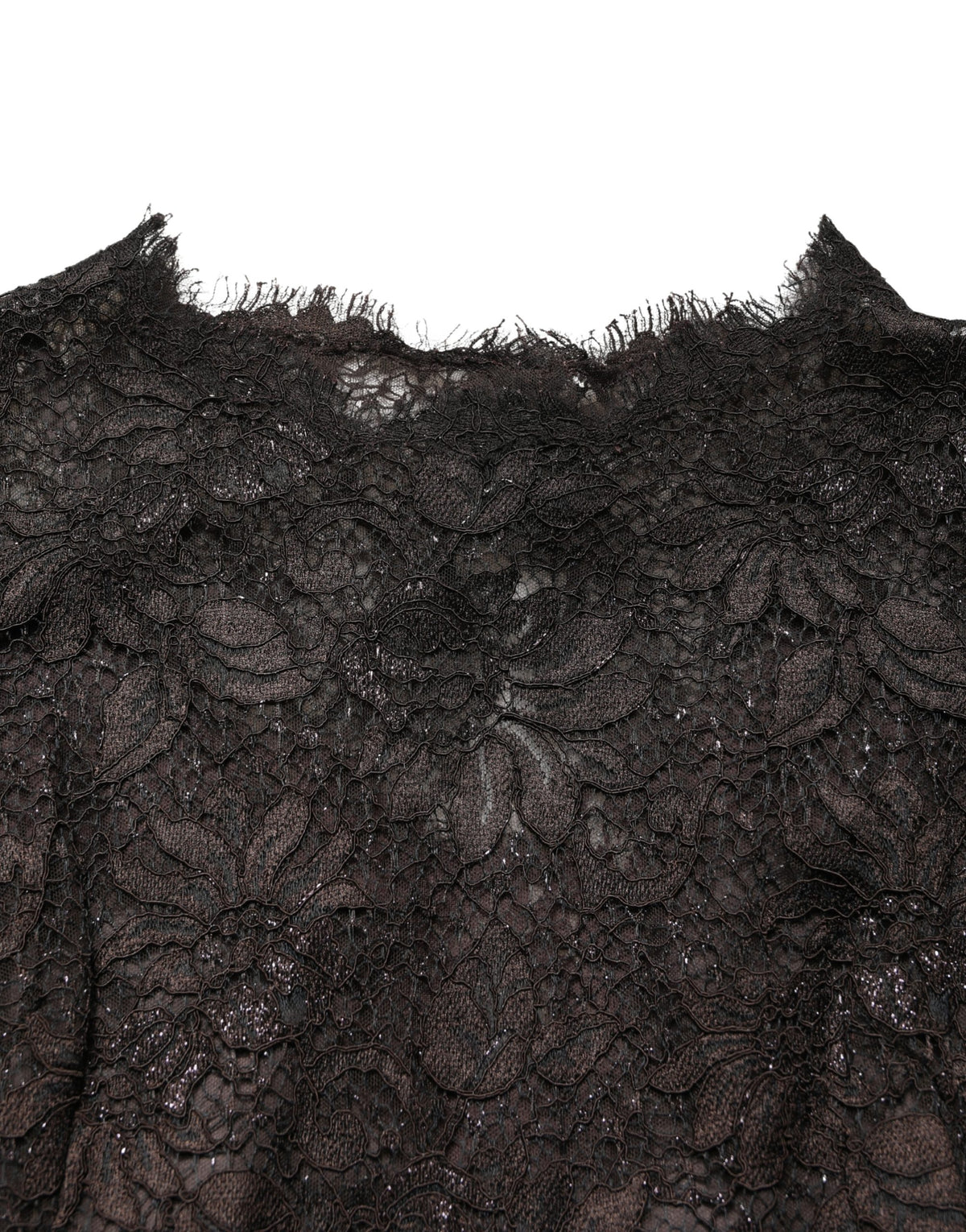 Dolce & Gabbana Schwarzes Etuikleid mit Blumen-Spitze, lang, Maxi-Länge