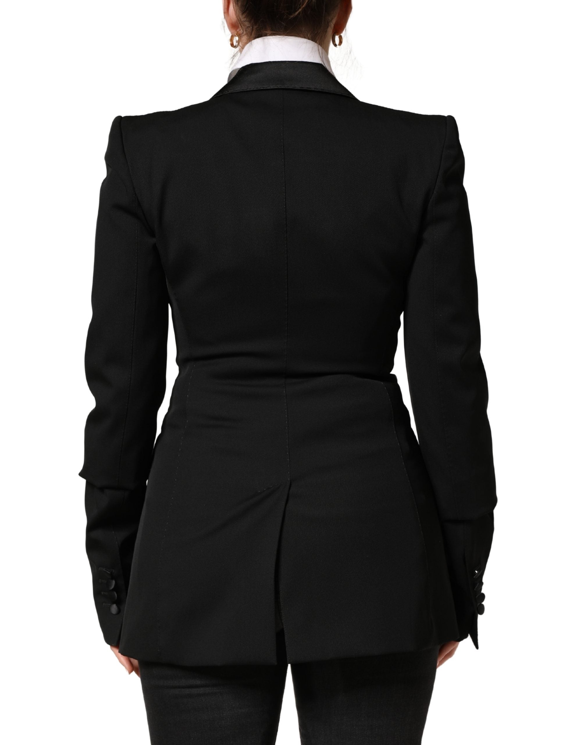 Dolce & Gabbana Schwarzer Woll-Sakko mit Einreiher