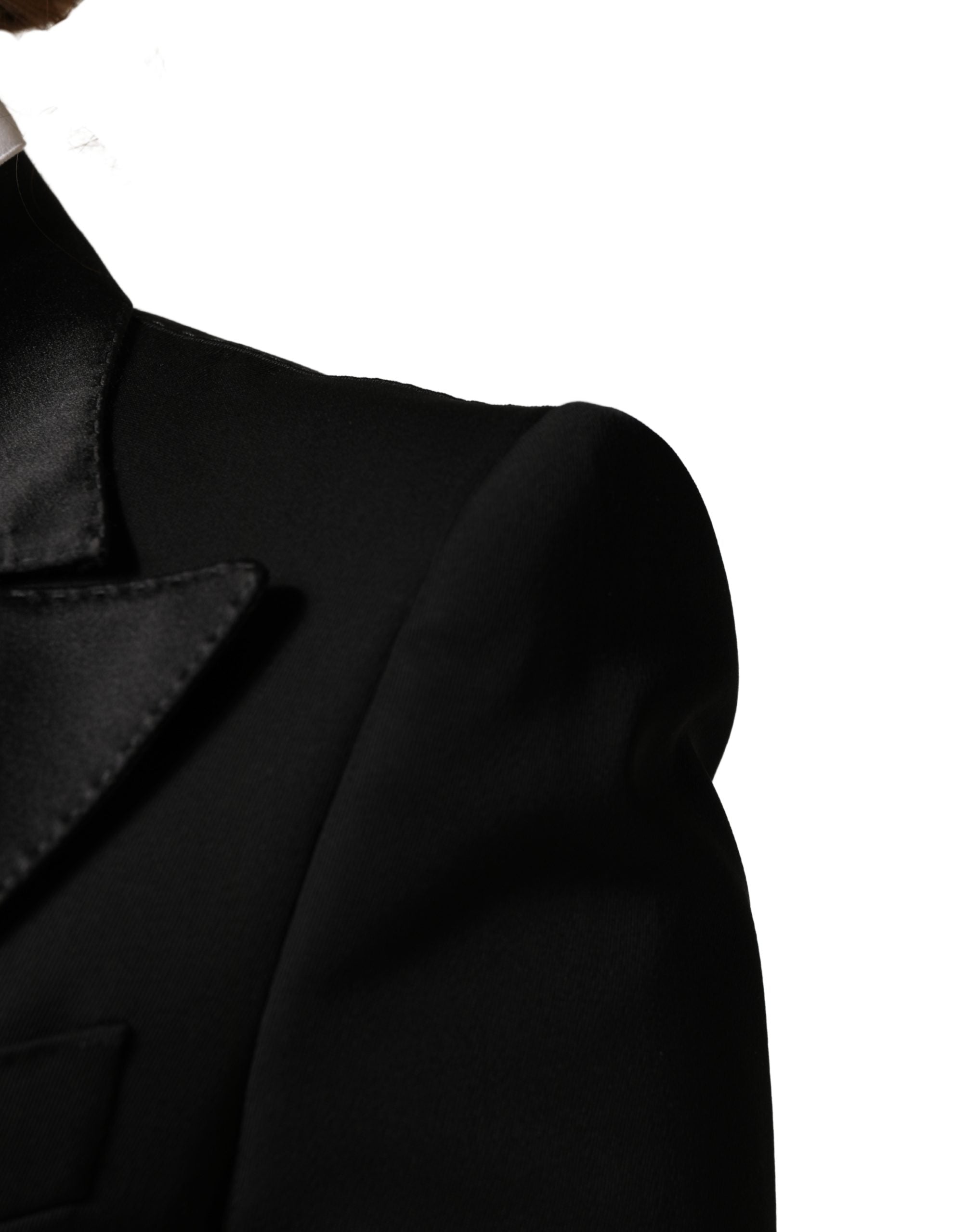 Dolce & Gabbana Schwarzer Woll-Sakko mit Einreiher