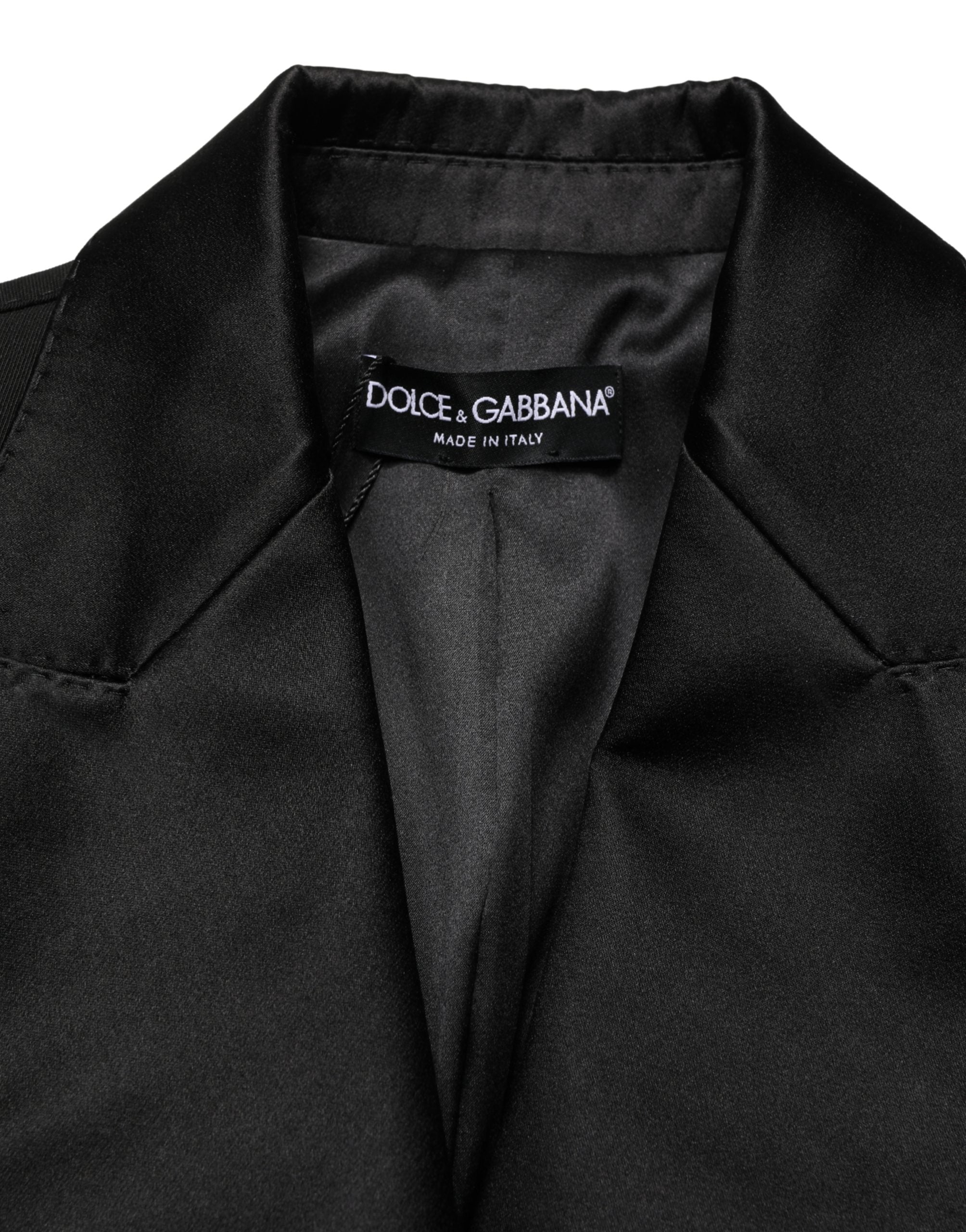 Dolce & Gabbana Schwarzer Woll-Sakko mit Einreiher