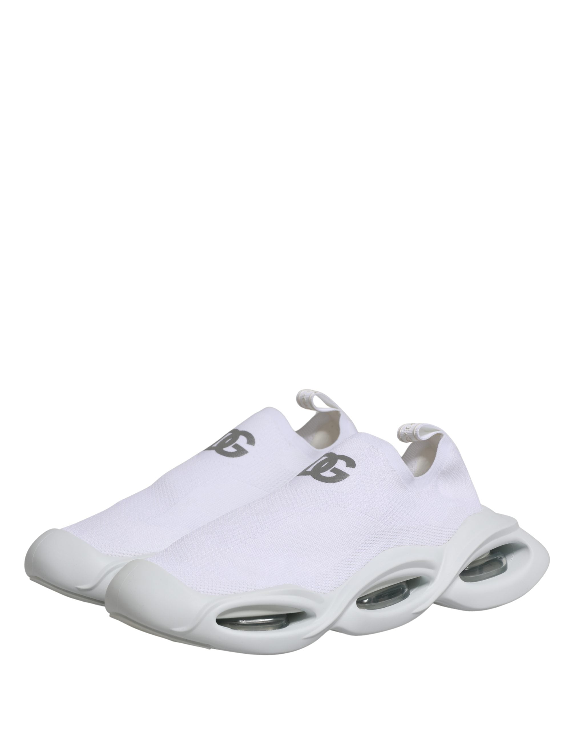 Dolce & Gabbana Weiß Slip On Wave Low Top Turnschuhe Schuhe