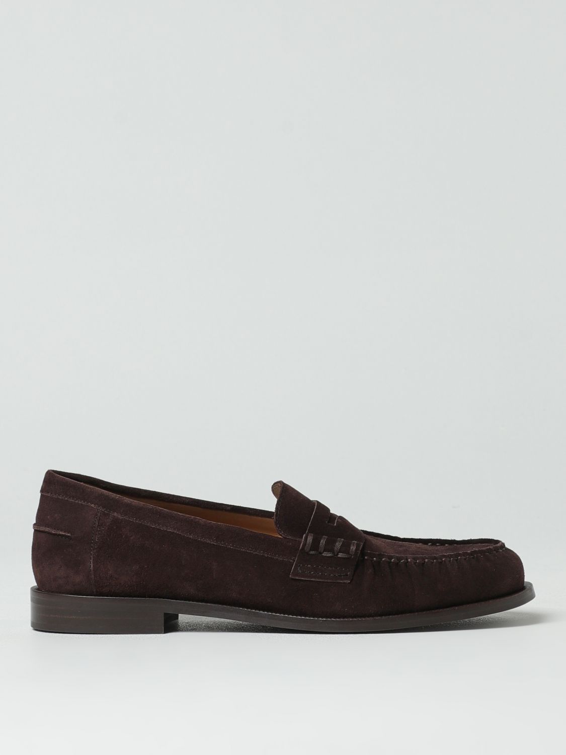 Emporio Armani Braune Mokassins aus Wildleder