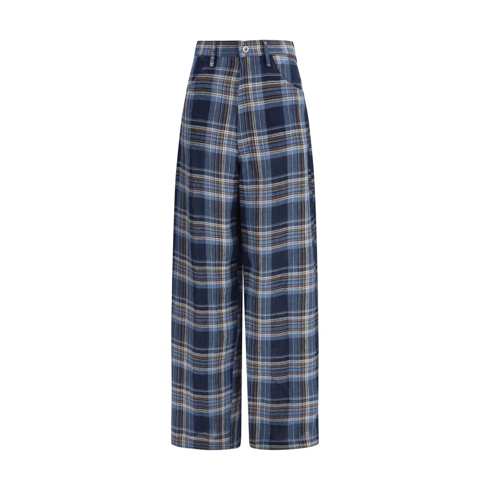 MARBELL Blaue Leinenhose