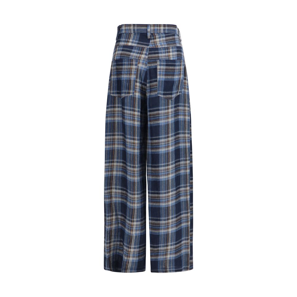 MARBELL Blaue Leinenhose