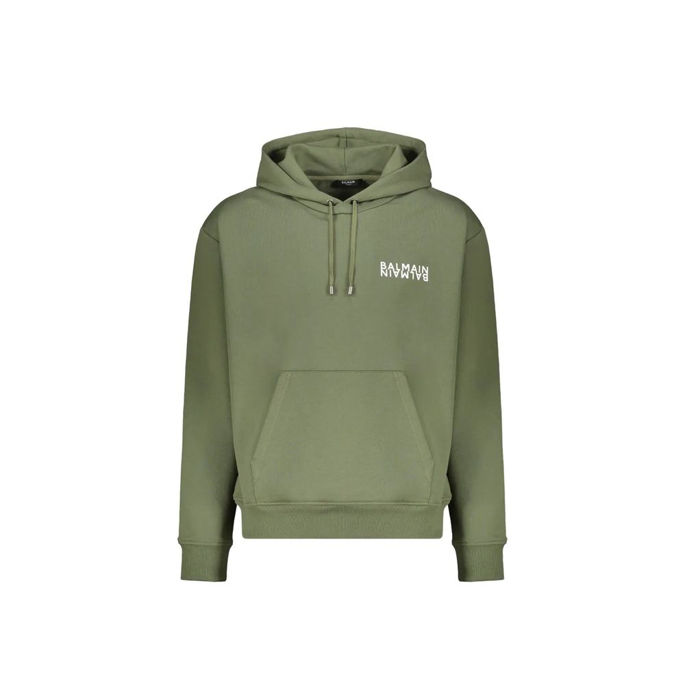 Balmain Zweifarbige Baumwollkapuzenjacke