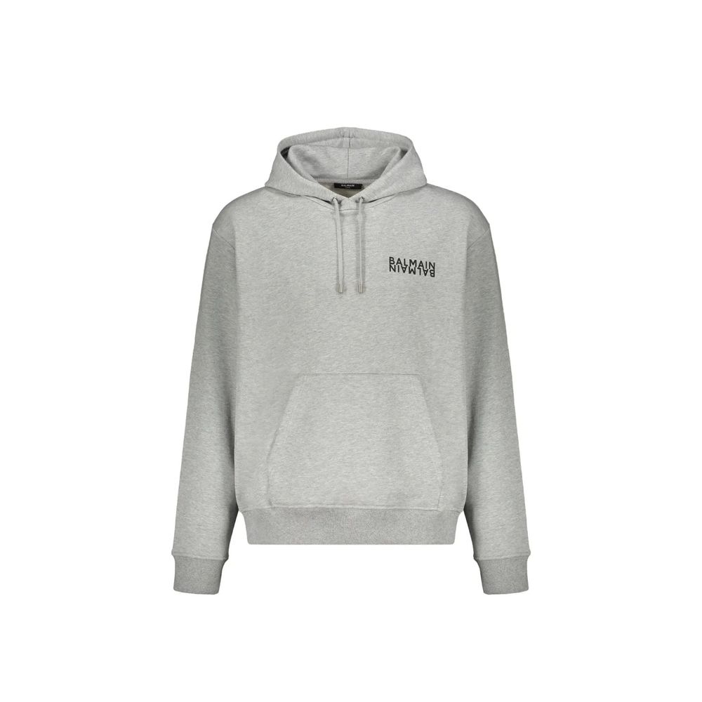 Balmain Grauer Baumwoll-Hoodie