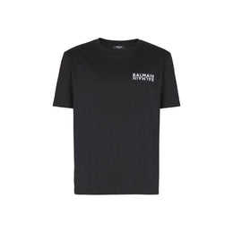 Balmain Schwarzes Baumwoll-T-Shirt