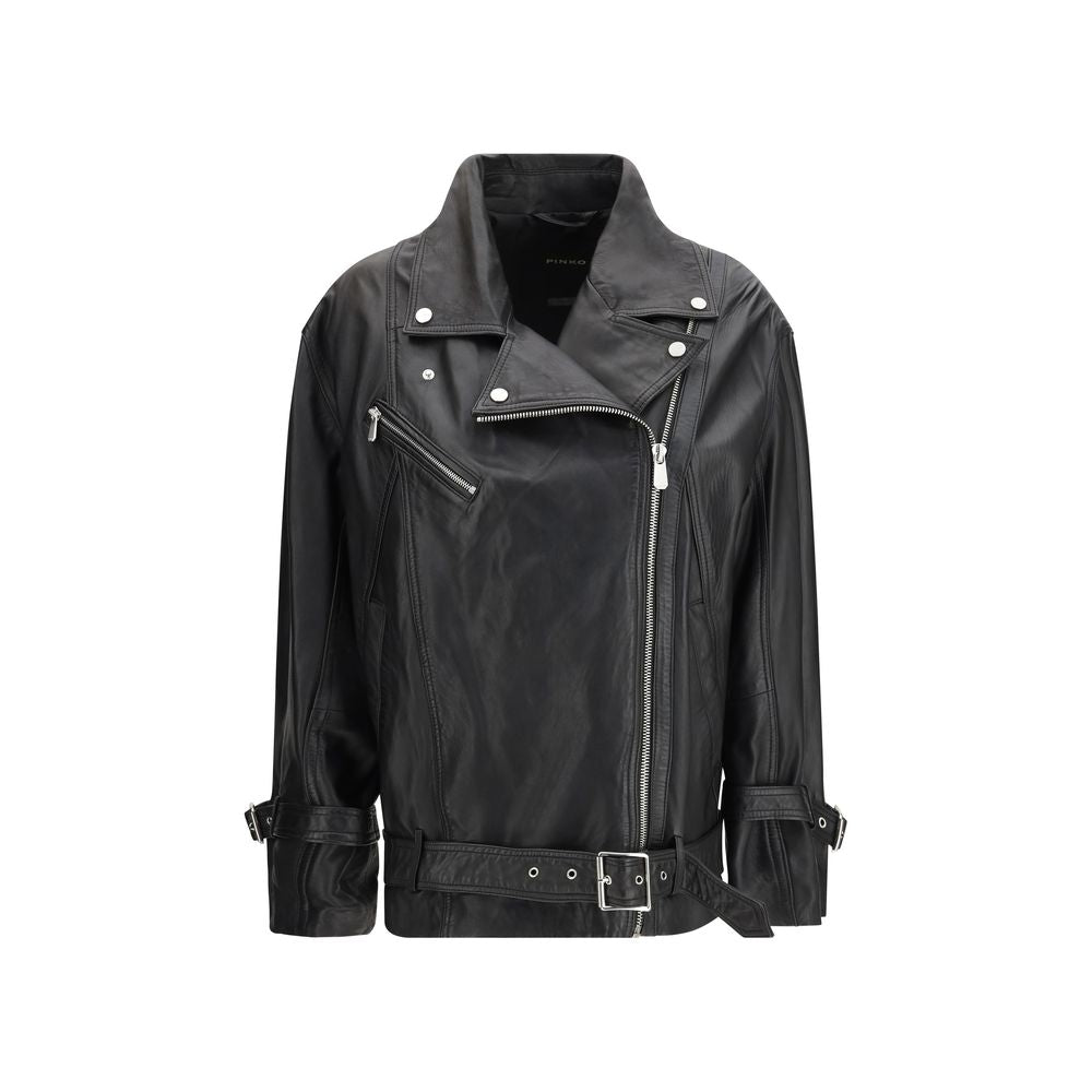PINKO Schwarze Lederjacke