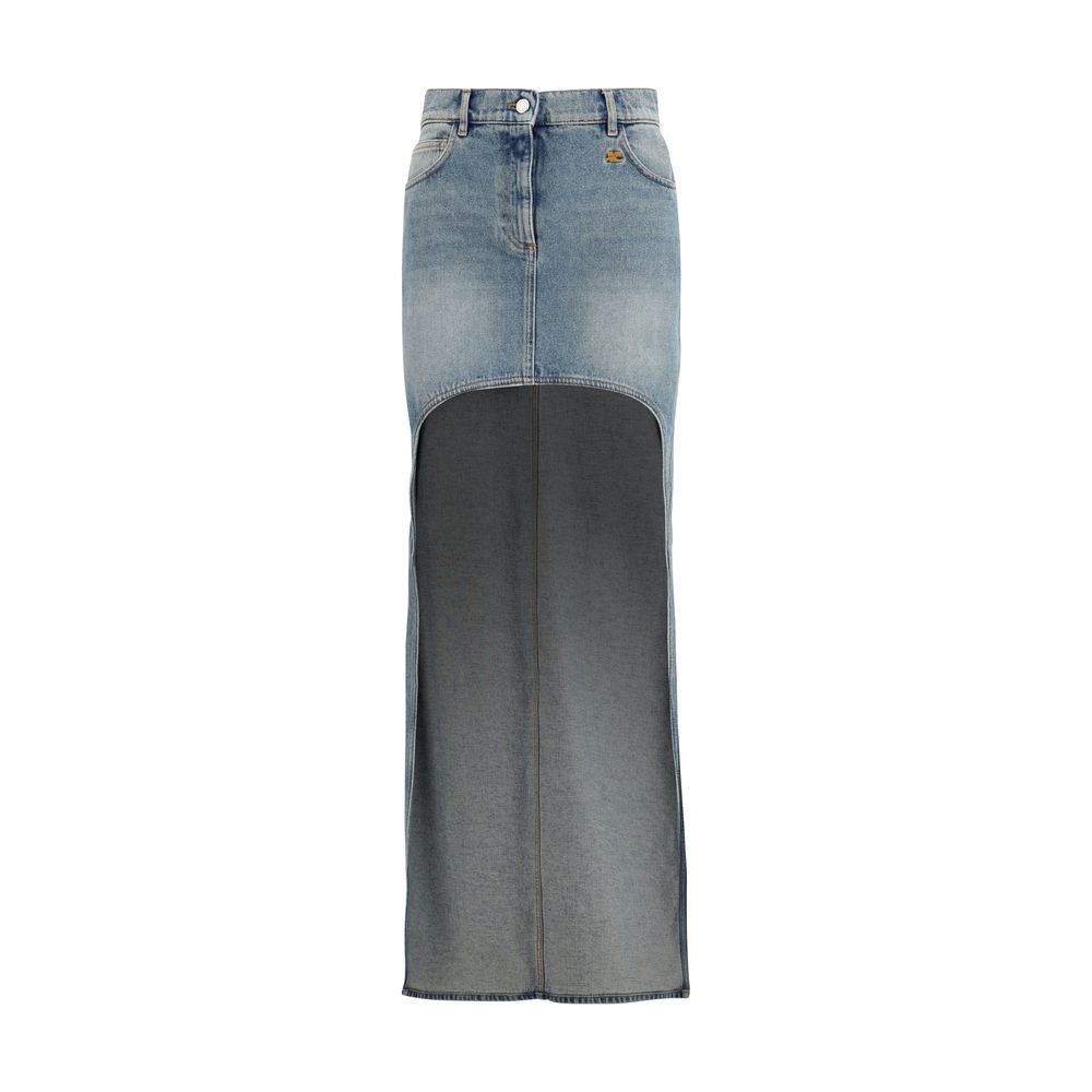 Courrèges Blaue Jeansrock