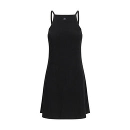 Courrèges Schwarzes Viskose-Freizeitkleid