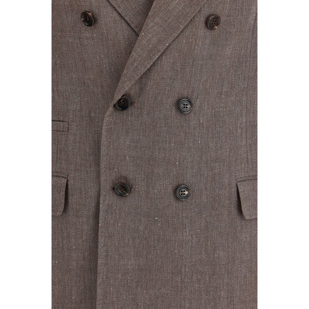 Brunello Cucinelli Brauner Leinenblazer