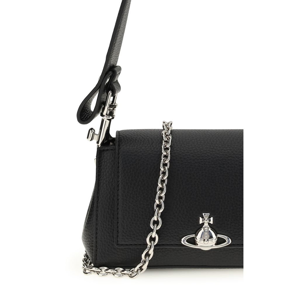 Vivienne Westwood Schwarze Schultertasche aus Polyurethan