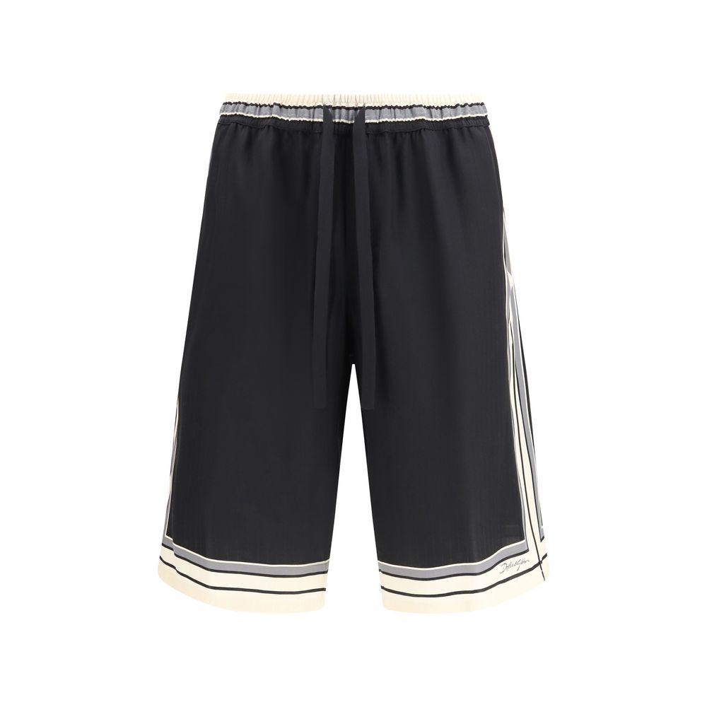Dolce & Gabbana Mehrfarbige Seiden-Bermudashorts