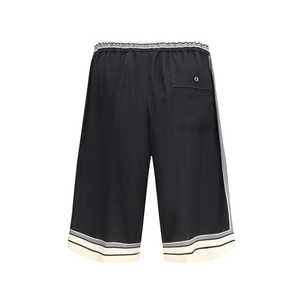 Dolce & Gabbana Mehrfarbige Seiden-Bermudashorts