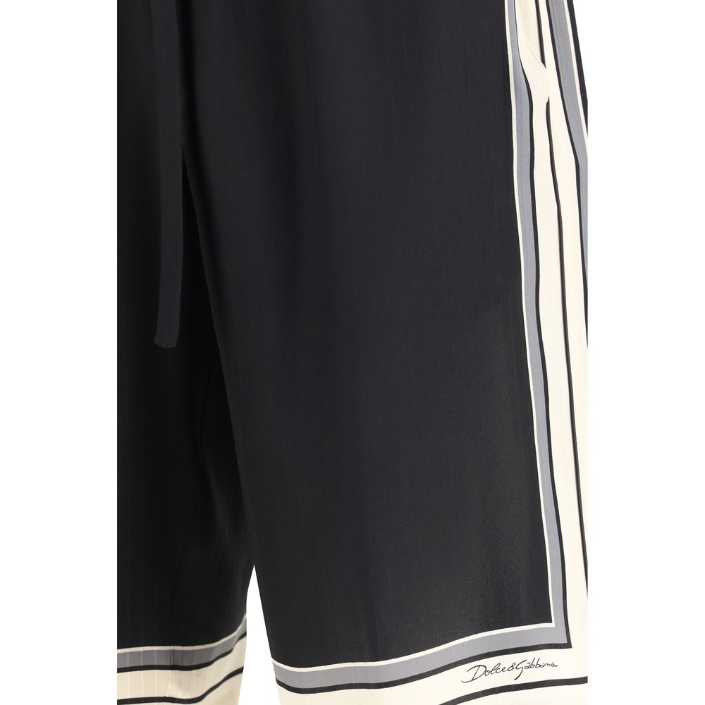 Dolce & Gabbana Mehrfarbige Seiden-Bermudashorts